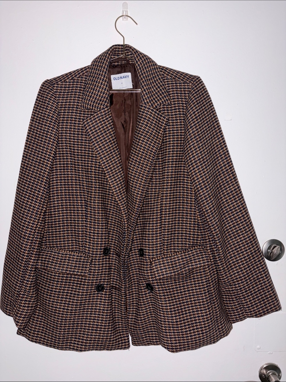 Old Navy Brown & Black Houndstooth Blazer